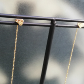 K18金ゴールド「月の華の種」Large チェーンピアス Gold Earrings