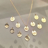 K18金ゴールド花柄ネックレス 誕生花 for レディース Gold Necklace